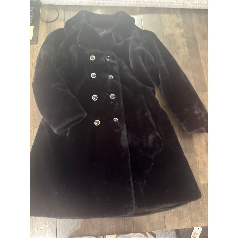PENNEY’S - Vintage 60s Arctic Treasure Simulated Faux Black Fur, Fits Womens Sma